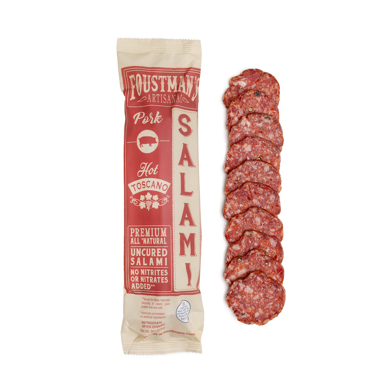 PORK HOT TOSCANO | ALL-NATURAL UNCURED SALAMI