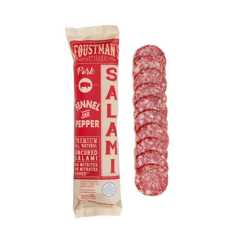 Uncured Salami (Fennel & Pepper) Artisanal & NitrateFree Foustman’s