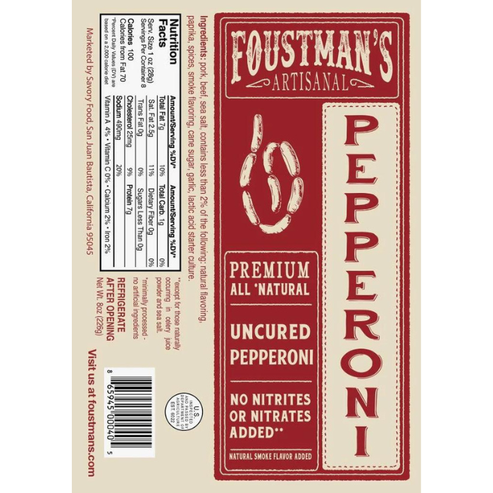 PEPPERONI (PORK & BEEF) (2-Pack) | ALL-NATURAL UNCURED